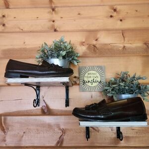 Cole Haan Pinch Moc Tassel Loafers Burgundy Learher Dress Shoes C03508 Sz 10.5 D